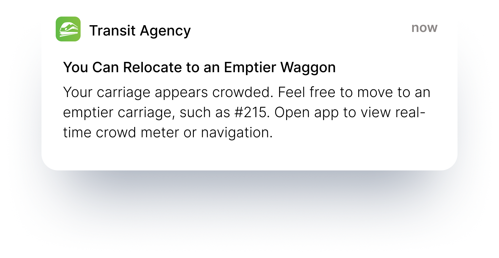 image of text message informing 'relocation possibility'